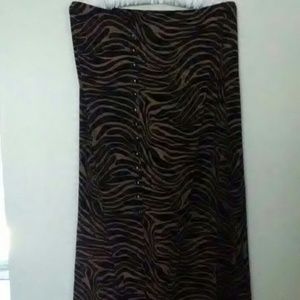 Animal print skirt and blouse
